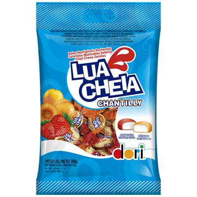 BALA RECHEIO MORANGO E PÊSSEGO DORI 100G