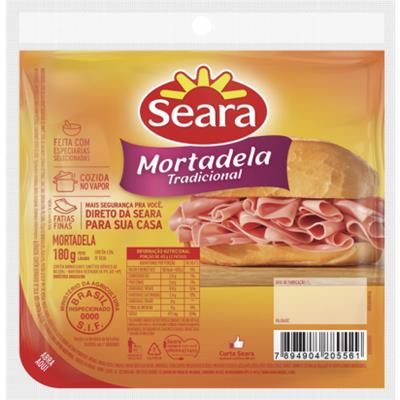 MORTADELA TRADICIONAL FATIADA SEARA 180G