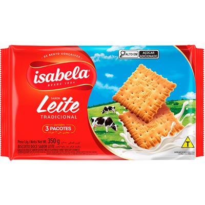BISCOITO DOCE SABOR LEITE TRADICIONAL ISABELA 350G