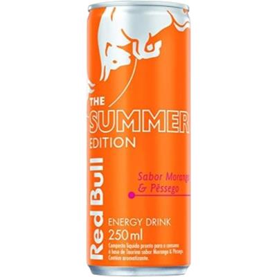 ENERGÉTICO SABOR MORANGO & PÊSSEGO RED BULL 250ML