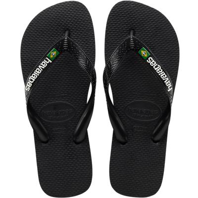CHINELO PRETO N°43/44 BRASIL LOGO HAVAIANAS
