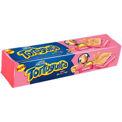 BISCOITO RECHEIO MORANGO TORTUGUITA 130G