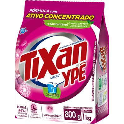 LAVA ROUPAS PÓ CONCENTRADO MACIEZ TIXAN YPÊ 800G