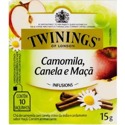 CHÁ DE CAMOMILA, CANELA E MAÇÃ TWININGS 15G 10UN