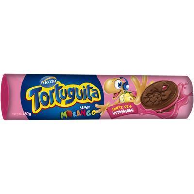 BISCOITO CHOCOLATE DE MORANGO TORTUGUITA 120G