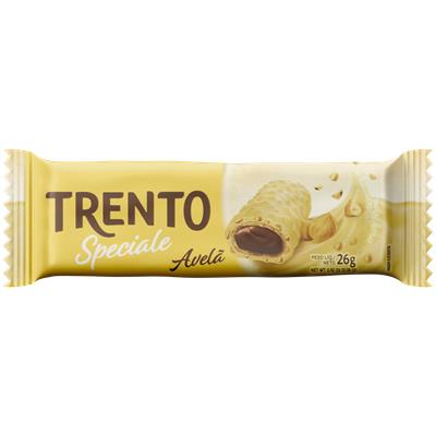 WAFER CREME AVELÃ CHOCOLATE BRANCO TRENTO 26G