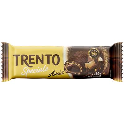 WAFER CREME DE AVELÃ CHOCOLATE AO LEITE TRENTO 26G