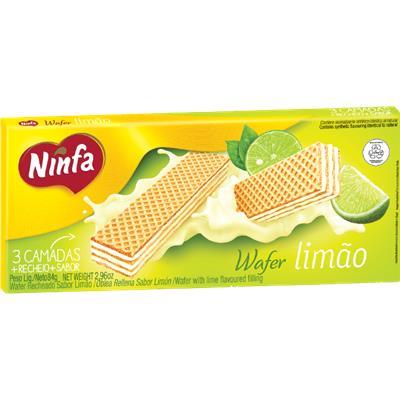 BISCOITO WAFER SABOR LIMÃO NINFA 84G