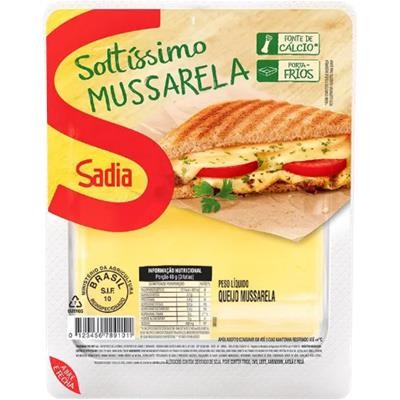 QUEIJO MUSSARELA SOLTÍSSOMO FATIADO SADIA 150G