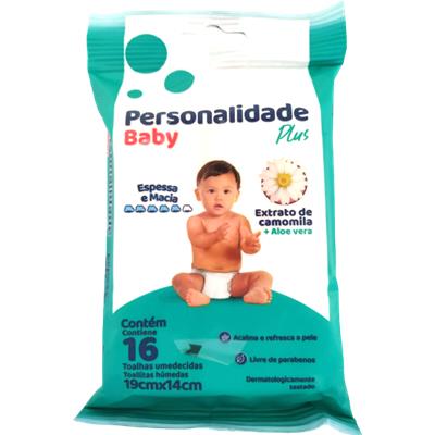 TOALHA UMEDECIDA BABY PLUS PERSONALIDADE 16UN
