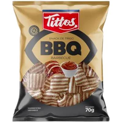 SALGADINHO SNACK DE TRIGO BARBECUE TITTOS 70G