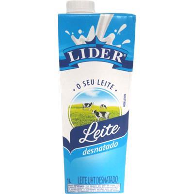 LEITE UHT DESNATADO LIDER 1L
