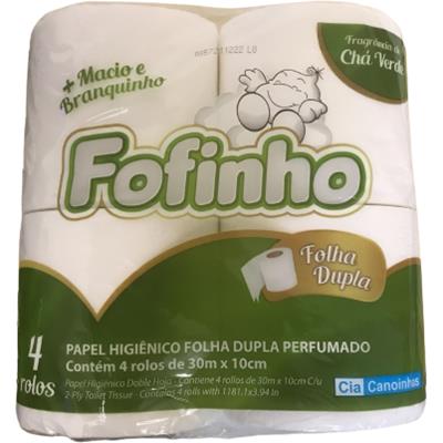 PAPEL HIGIÊNICO FOLHA DUPLA CHÁ VERDE FOFINHO 4UN