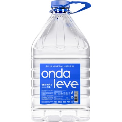 ÁGUA MINERAL NATURAL SEM GÁS ONDA LEVE 5L