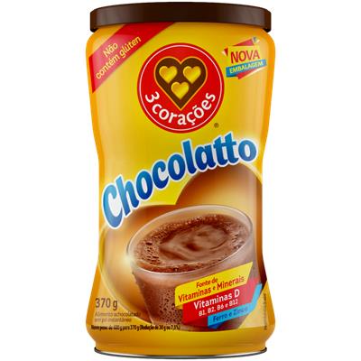 ACHOCOLATADO EM PÓ CHOCOLATTO 3 CORAÇÕES 370G