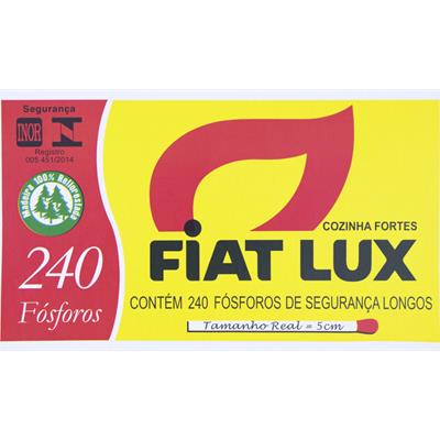 FÓSFORO DE SEGURANÇA LONGO DE 5CM FIAT LUX 240UN