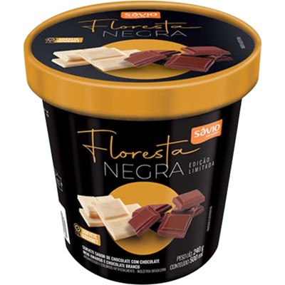 SORVETE SABOR FLORESTA NEGRA SÁVIO 500ML