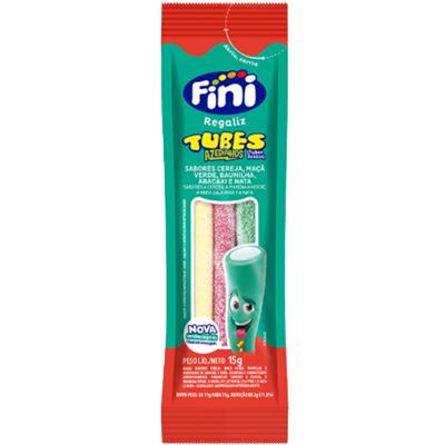BALA DE GELATINA TUBES AZEDINHOS FINI 15G