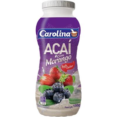 BEBIDA LÁCTEA SABOR AÇAÍ COM MORANGO CAROLINA 150G
