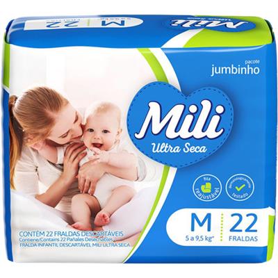 FRALDAS JUMBINHO ULTRA SECA M MILI 22UN