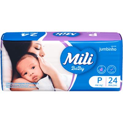 FRALDA INFANTIL JUMBINHO TAMANHO P MILI 24UN