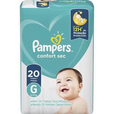 FRALDA DESCARTÁVEL GRANDE CONFORT PAMPERS 20UN