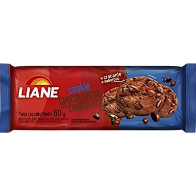 BISCOITO DOCE COOKIE SABOR CHOCOLATE LIANE 60G