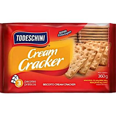 BISCOITO SALGADO CREAM CRACKER TODESCHINI 360G
