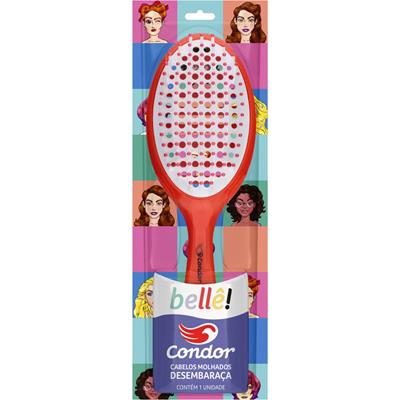ESCOVA PARA CABELO OVAL VERMELHA CONDOR 1UN