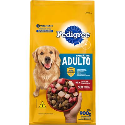 RAÇÃO SECA PARA CÃO ADULTO COMPLETO PEDIGREE 900G