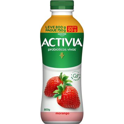 LEITE FERMENTADO DESNATADO MORANGO ACTIVIA 800G