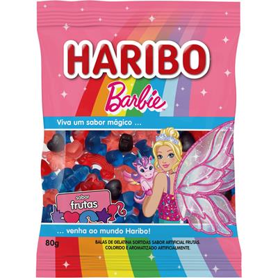 BALA DE GELATINA FRUTAS BARBIE HARIBO 80G