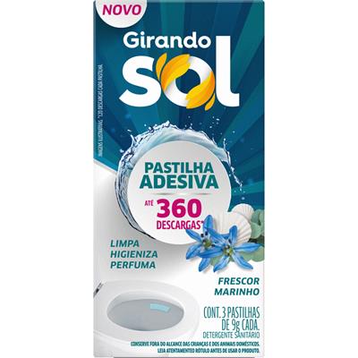 DETERGENTE SANITÁRIO PASTILHA GIRANDO SOL 27G 3UN