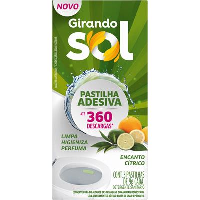 DETERGENTE SANITÁRIO PASTILHA GIRANDO SOL 27G 3UN