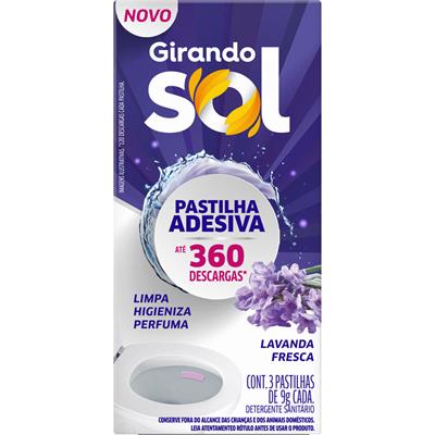 DETERGENTE SANITÁRIO PASTILHA GIRANDO SOL 27G 3UN