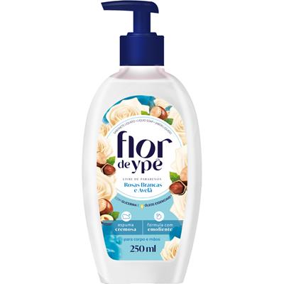 SABONETE LÍQUIDO ROSAS BRANCAS FLOR DE YPÊ 250ML