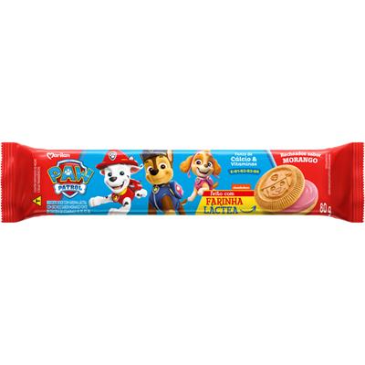 BISCOITO RECHEIO MORANGO PAW PATROL MARILAN 80G