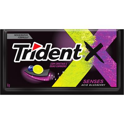 GOMA MASCAR ACID BLUEBERRY X SENSES TRIDENT 8G 5UN