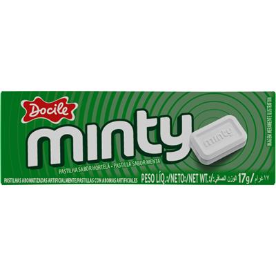 PASTILHA SABOR HORTELÃ MINTY DOCILE 17G