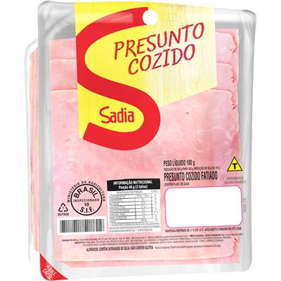 PRESUNTO COZIDO FATIADO SADIA 180G
