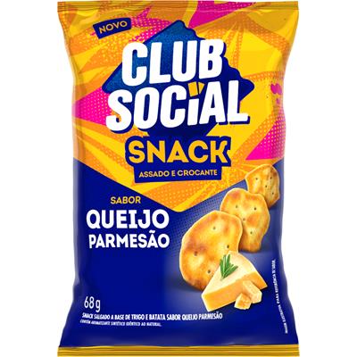 SNACK CROCANTE QUEIJO PARMESÃO CLUB SOCIAL 68G