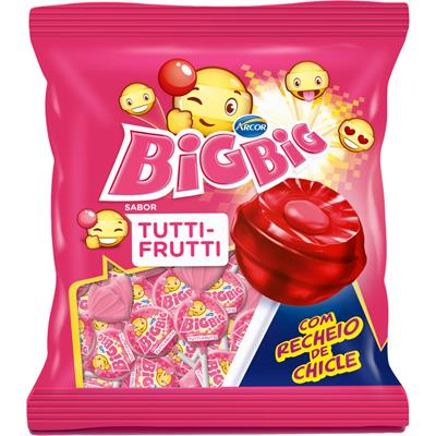 PIRULITO TUTTI-FRUTTI RECHEIO CHICLE BIG BIG 500G