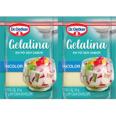 GELATINA EM PÓ INCOLOR SEM SABOR DR. OETKER 24G