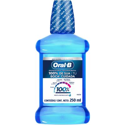 ENXAGUANTE BUCAL ZERO ÁLCOOL MENTA ORAL-B 250ML