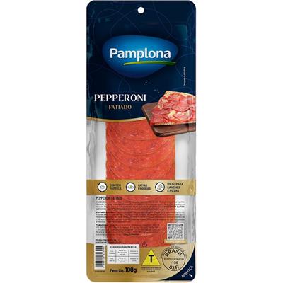 PEPPERONI FATIADO COM PÁPRICA PAMPLONA 100G