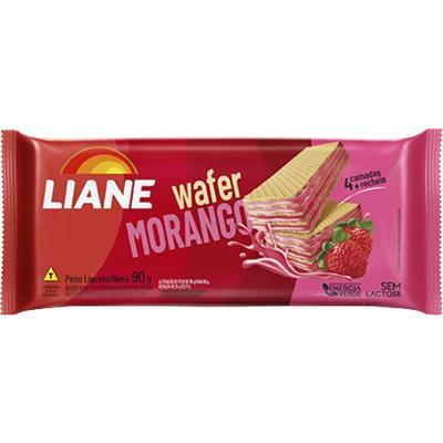 BISCOITO WAFER MORANGO LIANE 90G