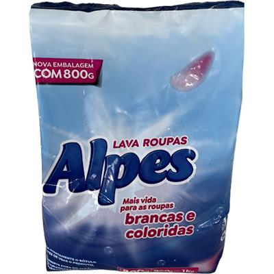 SABÃO EM PÓ ROUPAS BRANCAS E COLORIDAS ALPES 800G