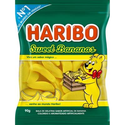 BALA DE GELATINA SABOR BANANA HARIBO 90G
