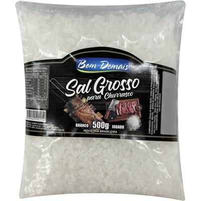 SAL GROSSO BRANCO PARA CHURRASCO BOM DEMAIS 500G
