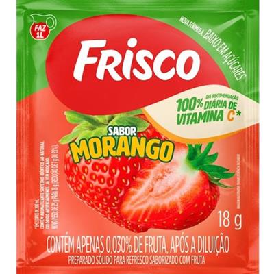 SUCO EM PÓ SABOR MORANGO FRISCO 18G